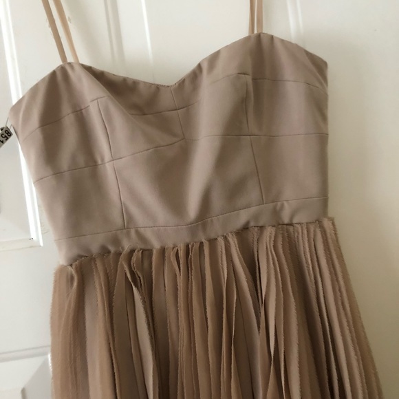 BCBGMaxAzria Tan mini corset asymmetrical dress - Picture 8 of 8